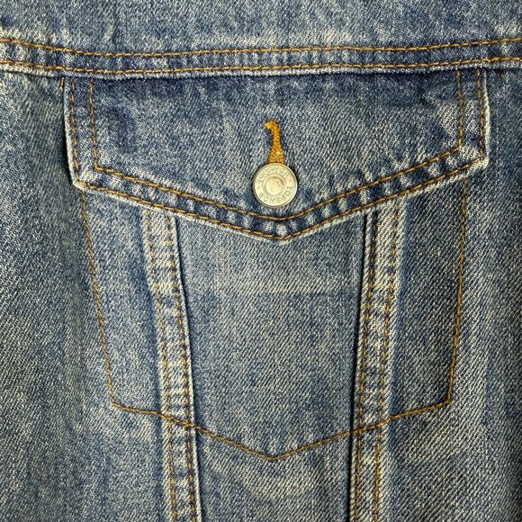 TTopshop Women's New Denim Dad Jacket US 4 (53" Bust) Oversized Button Up Cotton - Picture 6 of 16